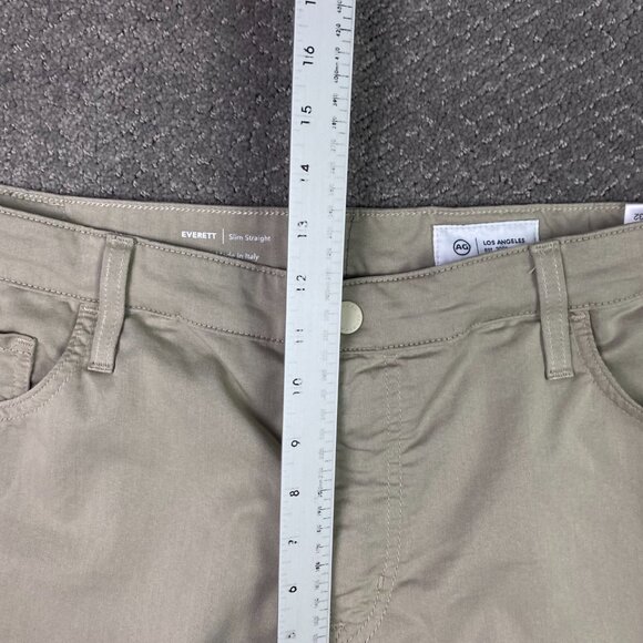 AG Adriano Goldschmied Everett Slim Straight Pants Mens 40x32 Performance Beige - Picture 13 of 16